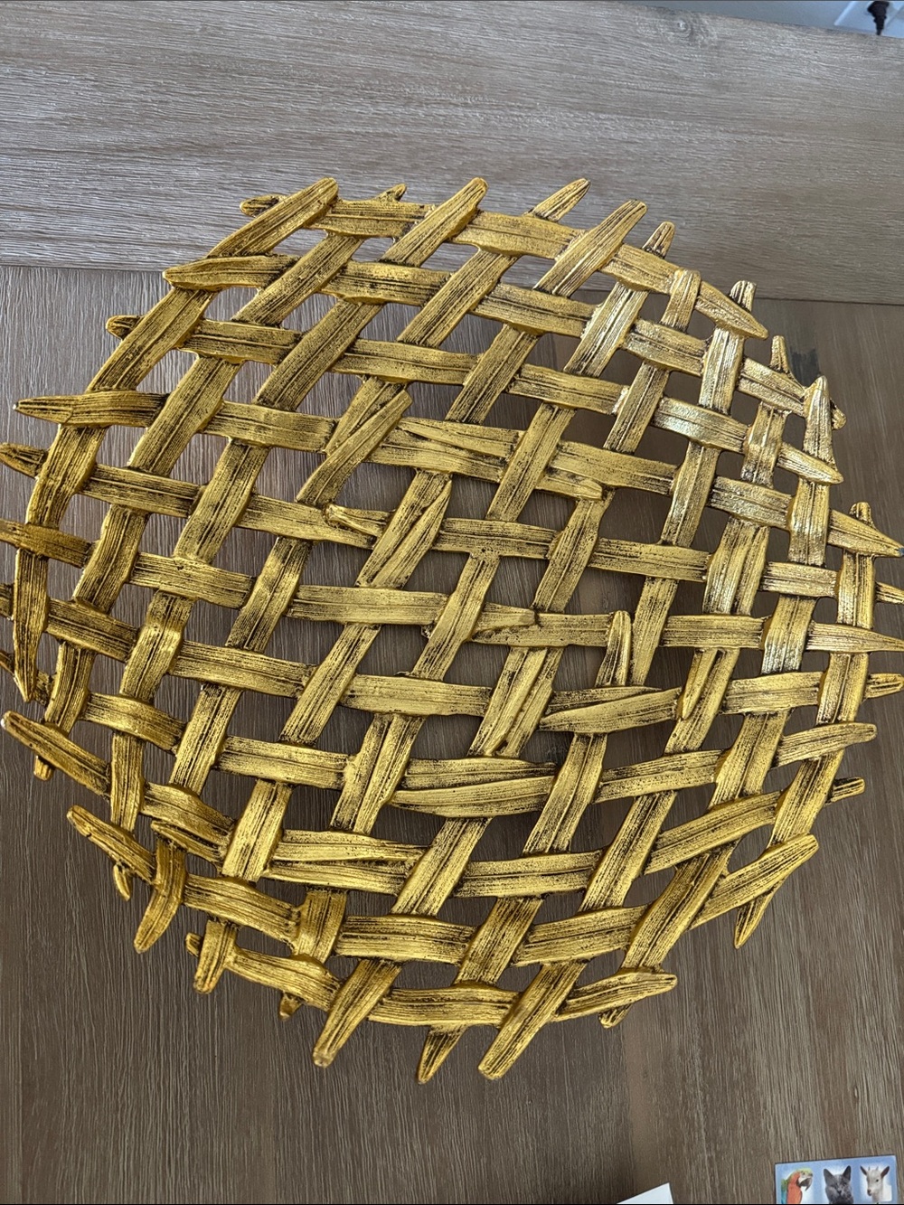 Michael Aram Gold Woven Decorative Bowl